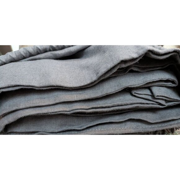 Quince European 100% Linen 3PC Duvet Cover Set Charcoal Size Full/Queen -NWOT - Picture 3 of 8